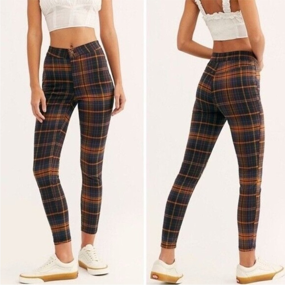 We The Free VINTAGE Belle Plaid Skinny Pants-Size 29